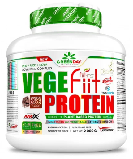 Proteína Vegetal Vegefiit 2kg Doble Chocolate AMIX GREENDAY