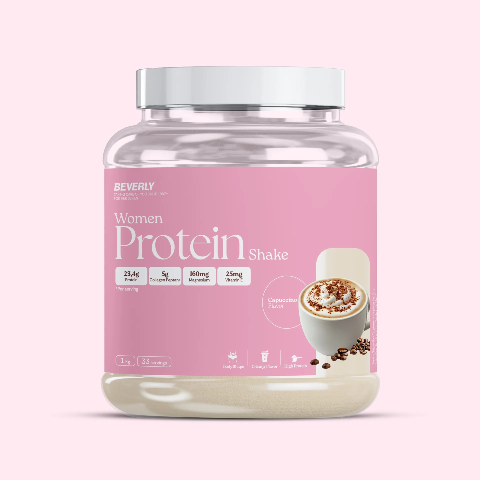 women-protein-shake-capuccino Women Protein Shake - 1 Kg Beverly - Imagen 1
