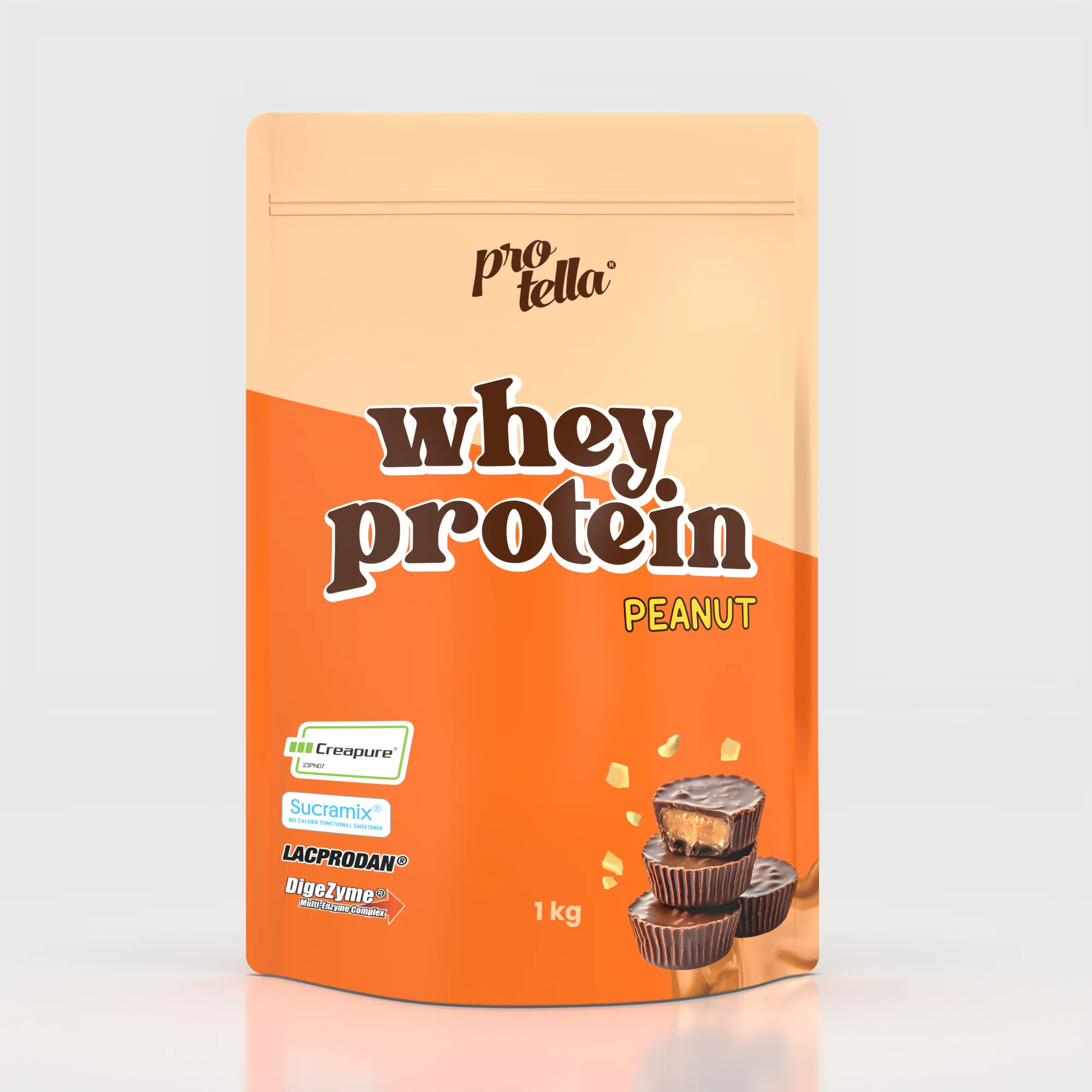 PROTELLAWHEY_Peanut Whey Protein 1kg Protella - Imagen 1